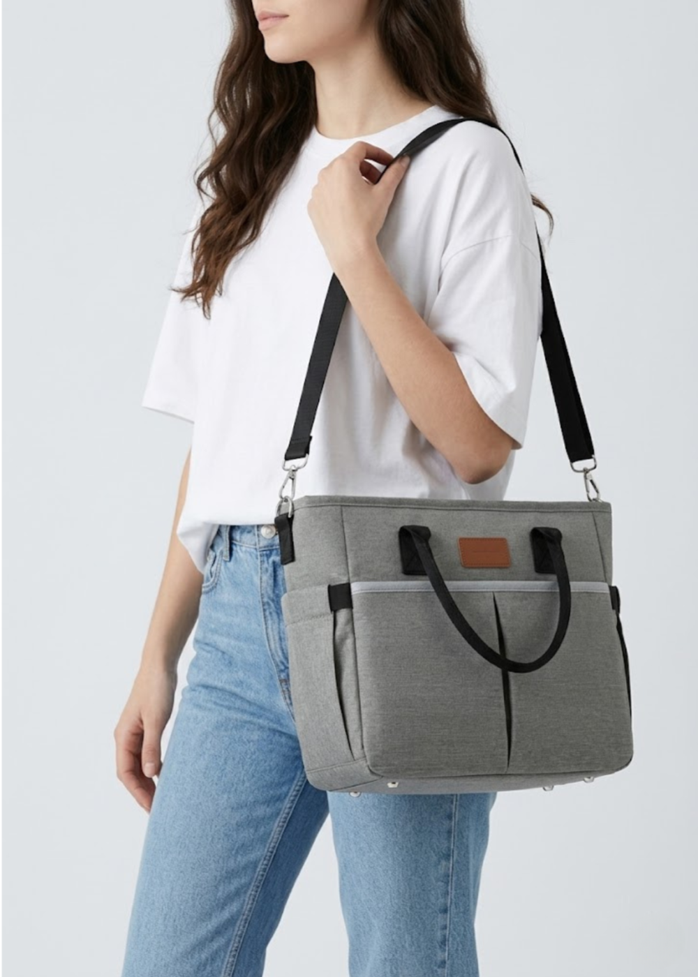 Insulated Lunch Tote in Grey